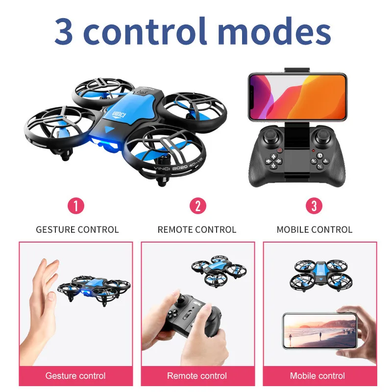V8 New Mini Drone 4K Professio - Rc Helicopter Case recension och pris